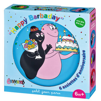 BA965F  Gift box 6 plates &quot;Happy Barbaday&quot;