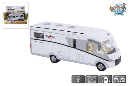 510008  Kids Globe Carthago camper die cast met licht pb 16cm