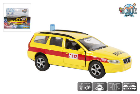 510180  Kids Globe MUG Volvo V70 BE die cast licht geluid pb 12cm