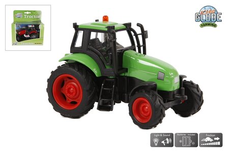 510654  Kids Globe tractor die cast licht geluid 2ass 11cm