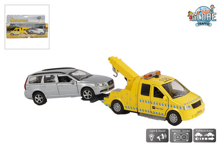 510703  Kids Globe afsleepwagen met Volvo V70 die cast pb 27cm