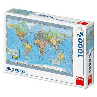 DN532489  Puzzle World Political Map 1000 pcs