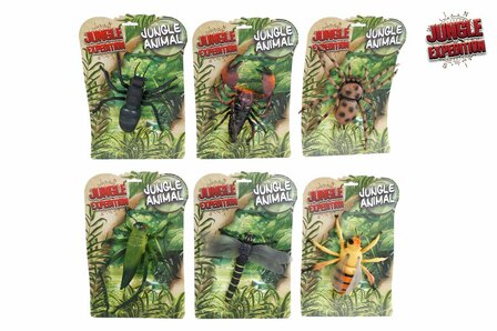 621209  Jungle expedition insecten 6 ass  20 cm