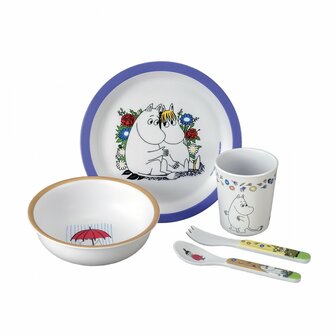 MO701BR Moomin ontbijtset 5 dlg blauw