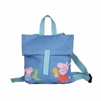 PI568BK Rugtas 30x28 cm Peppa Pig blauw