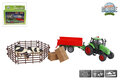 510727  Kids Globe tractor met aanhanger en acc 25cm