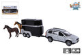 521631  Kids Globe Volvo XC90 met paardentrailer die cast pb 27cm