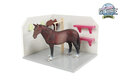 610205  Kids Globe paarden wasbox 15x17,5x12cm 1:24 roze (excl. accessoires)