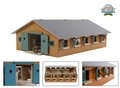 610544  Kids Globe paardenstal met 9 boxen 1:32 62x42,5x22cm