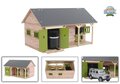 610249  Kids Globe paardenstal met 2 boxen en berging 1:32 34x22x19cm